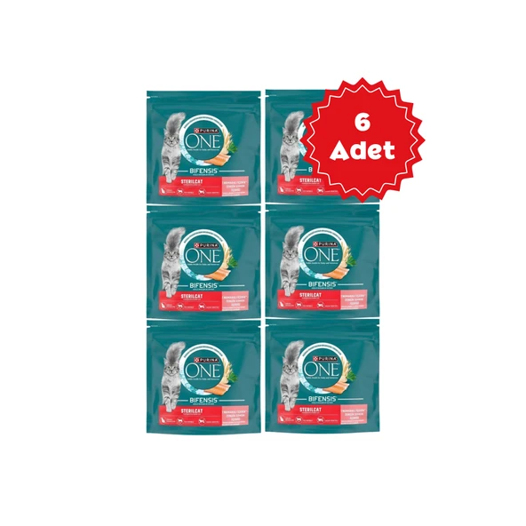 Purina One Somon & Buğday Kısırlaştırılmış Kedi Maması 1,4kg x 6 Adet ürün görseli 1