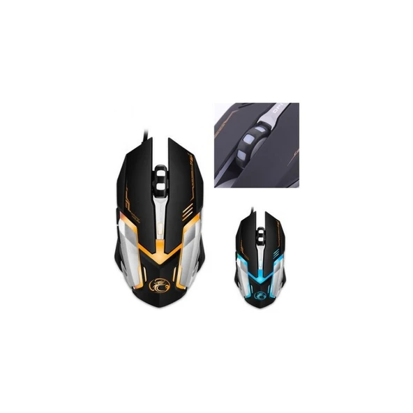V6 USB SİYAH OYUNCU MOUSE ürün görseli 1