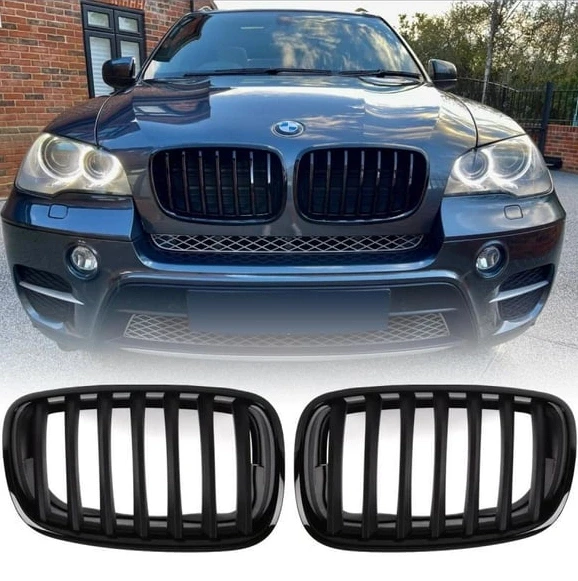 X5 E70 X6 E71 Ön Panjur Seti Parlak Siyah 2007-2012 51712150246 ürün görseli 1