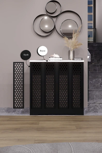 Dekoratif Petek Dolabı Kalorifer Peteği Kapatma Ünitesi Modern Tasarım İç Ölçü 76 cm Dış Ölçü 80 cm ürün görseli 1