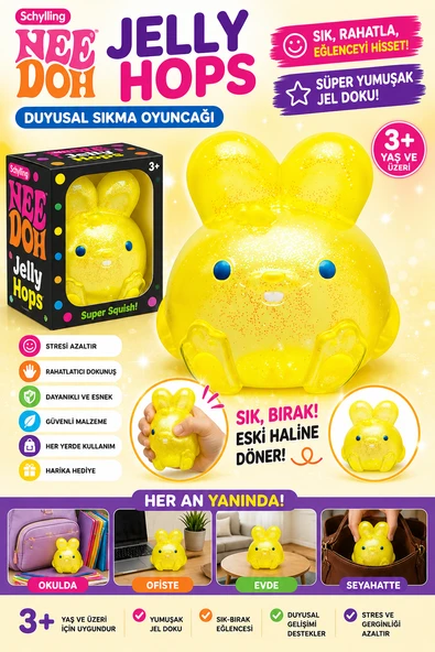 Schylling NeeDoh Jelly Hops Sıkılabilir Squishy Oyuncak ürün görseli 1