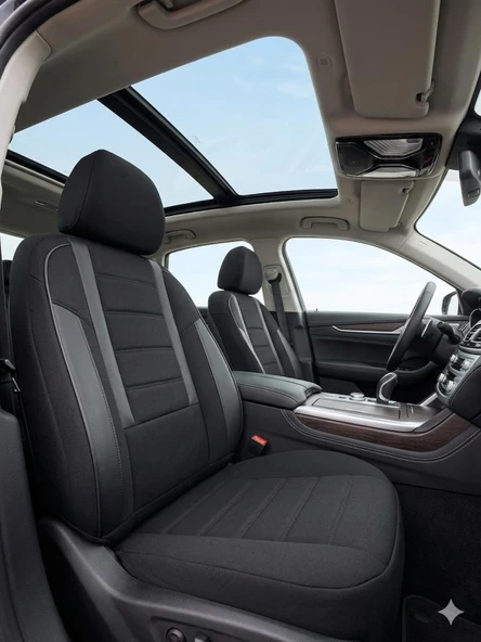 Veloce Siyah Serisi Honda Civic FB7 İle Uyumlu Koltuk Kılıfı Tam Set ürün görseli 1
