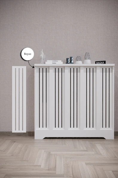 Dekoratif Petek Dolabı Kalorifer Peteği Kapatma Ünitesi Modern Tasarım İç Ölçü 96 cm Dış Ölçü 100 cm ürün görseli 1