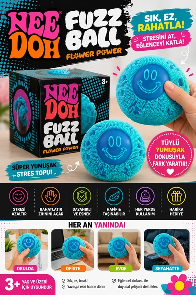 Fuzz Ball Kadife Dokulu Sukuşi NeeDoh Stres Topu Squishy Oyuncak Yumuşak Sıkma Oyuncağı ürün görseli 1