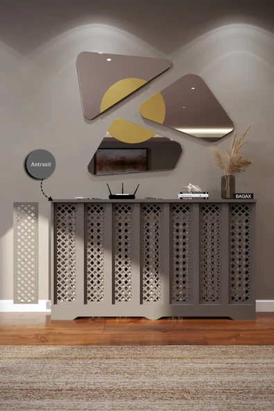 Dekoratif Petek Kaplama Modern Kalorifer Peteği Gizleme Ünitesi 11 Desen 9 Renk İç Ölçü 136 cm Dış Ölçü 140 cm ürün görseli 1