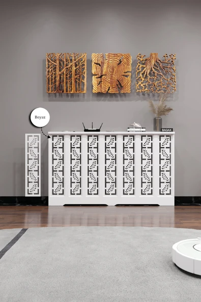 Dekoratif Petek Kaplama Modern Kalorifer Peteği Gizleme Ünitesi 11 Desen 9 Renk İç Ölçü 136 cm Dış Ölçü 140 cm ürün görseli 1