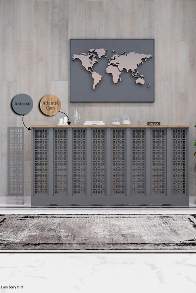 Petek Kaplama Modern Radyatör Kapatma Ünitesi Ön Panel MDF Tasarım İç ölçü 156 cm Dış Ölçü 160 cm ürün görseli 1