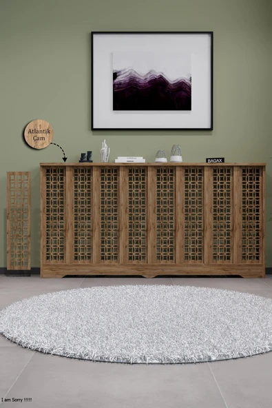 Petek Kaplama Modern Radyatör Kapatma Ünitesi Ön Panel MDF Tasarım İç ölçü 156 cm Dış Ölçü 160 cm ürün görseli 1