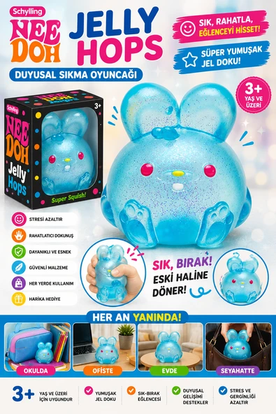 Schylling NeeDoh Jelly Hops Sıkılabilir Squishy Oyuncak ürün görseli 1