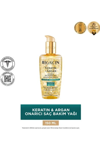 Bioxcin Saç Bakım Yağı Onarıcı Keratin & Argan 150 ml ürün görseli 1