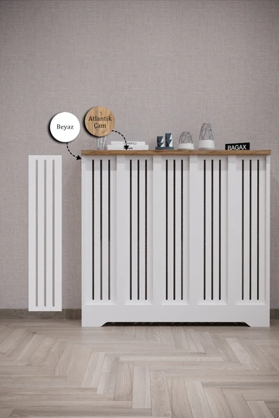 Dekoratif Petek Dolabı Kalorifer Peteği Kapatma Ünitesi Modern Tasarım İç Ölçü 96 cm Dış Ölçü 100 cm ürün görseli 1