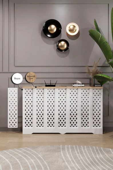 Dekoratif Petek Kaplama Modern Kalorifer Peteği Gizleme Ünitesi 11 Desen 9 Renk İç Ölçü 136 cm Dış Ölçü 140 cm ürün görseli 1