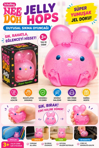 Schylling NeeDoh Jelly Hops Sıkılabilir Squishy Oyuncak ürün görseli 1