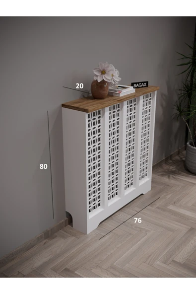 Dekoratif Petek Dolabı Kalorifer Peteği Kapatma Ünitesi Modern Tasarım İç Ölçü 76 cm Dış Ölçü 80 cm ürün görseli 1