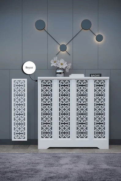 Dekoratif Petek Dolabı Kalorifer Peteği Kapatma Ünitesi Modern Tasarım İç Ölçü 76 cm Dış Ölçü 80 cm ürün görseli 1