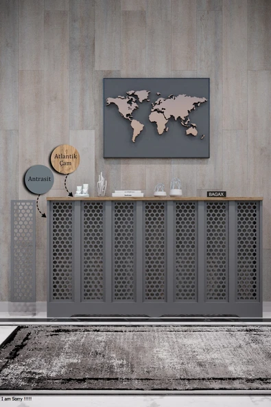 Dekoratif Petek Kaplama Modern Kalorifer Peteği Gizleme Ünitesi 11 Desen 9 Renk İç Ölçü 136 cm Dış Ölçü 140 cm ürün görseli 1