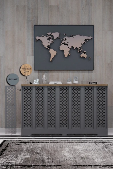Dekoratif Petek Kaplama Modern Kalorifer Peteği Gizleme Ünitesi 11 Desen 9 Renk İç Ölçü 136 cm Dış Ölçü 140 cm ürün görseli 1