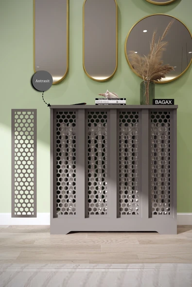 Dekoratif Petek Dolabı Kalorifer Peteği Kapatma Ünitesi Modern Tasarım İç Ölçü 76 cm Dış Ölçü 80 cm ürün görseli 1