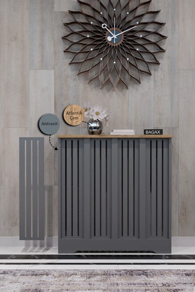 Dekoratif Petek Dolabı Kalorifer Peteği Kapatma Ünitesi Modern Tasarım İç Ölçü 76 cm Dış Ölçü 80 cm ürün görseli 1