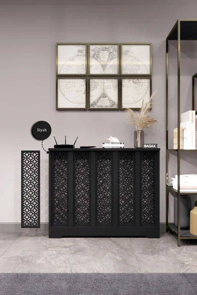 Dekoratif Petek Dolabı Kalorifer Peteği Kapatma Ünitesi Modern Tasarım İç Ölçü 96 cm Dış Ölçü 100 cm ürün görseli 1