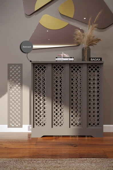 Dekoratif Petek Dolabı Kalorifer Peteği Kapatma Ünitesi Modern Tasarım İç Ölçü 76 cm Dış Ölçü 80 cm ürün görseli 1
