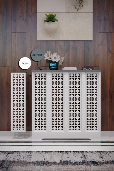 Dekoratif Petek Dolabı Kalorifer Peteği Kapatma Ünitesi Modern Tasarım İç Ölçü 76 cm Dış Ölçü 80 cm ürün görseli 1