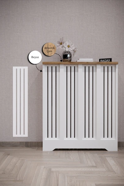 Dekoratif Petek Dolabı Kalorifer Peteği Kapatma Ünitesi Modern Tasarım İç Ölçü 76 cm Dış Ölçü 80 cm ürün görseli 1
