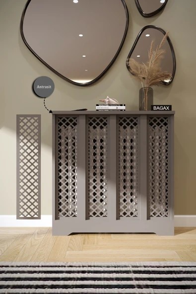 Dekoratif Petek Dolabı Kalorifer Peteği Kapatma Ünitesi Modern Tasarım İç Ölçü 76 cm Dış Ölçü 80 cm ürün görseli 1