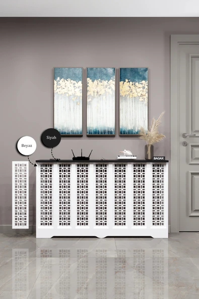 Dekoratif Petek Kaplama Modern Kalorifer Peteği Gizleme Ünitesi 11 Desen 9 Renk İç Ölçü 136 cm Dış Ölçü 140 cm ürün görseli 1
