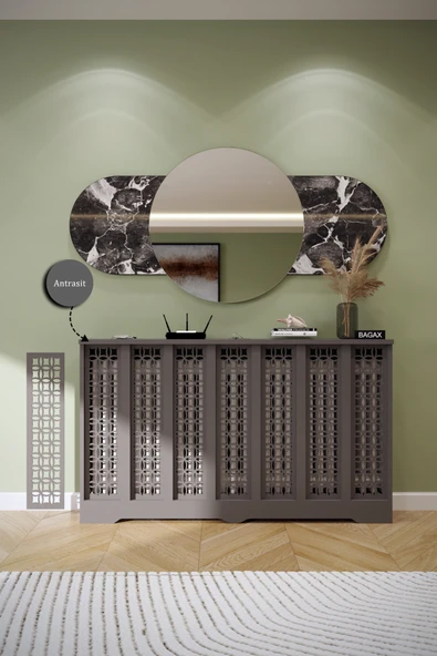 Dekoratif Petek Kaplama Modern Kalorifer Peteği Gizleme Ünitesi 11 Desen 9 Renk İç Ölçü 136 cm Dış Ölçü 140 cm ürün görseli 1