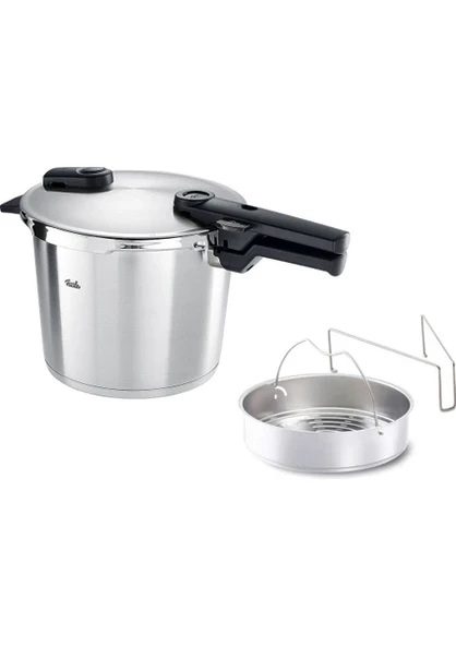 Fissler Vitaquick Premium Buhar Aparatlı 6 lt Düdüklü Tencere ürün görseli 1