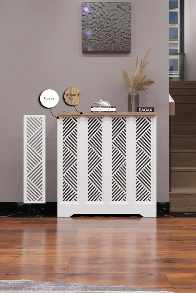 Dekoratif Petek Dolabı Kalorifer Peteği Kapatma Ünitesi Modern Tasarım İç Ölçü 76 cm Dış Ölçü 80 cm ürün görseli 1