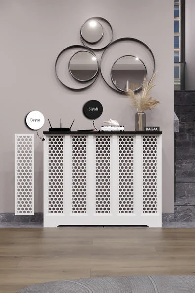 Dekoratif Petek Dolabı Kalorifer Peteği Kapatma Ünitesi Modern Tasarım İç Ölçü 96 cm Dış Ölçü 100 cm ürün görseli 1