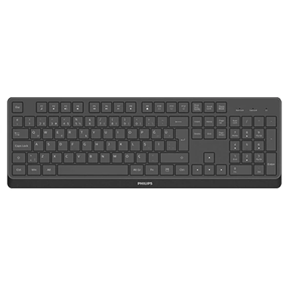 Philips SPK6368B USB Siyah Kablosuz Türkçe Q Klavye ürün görseli 1