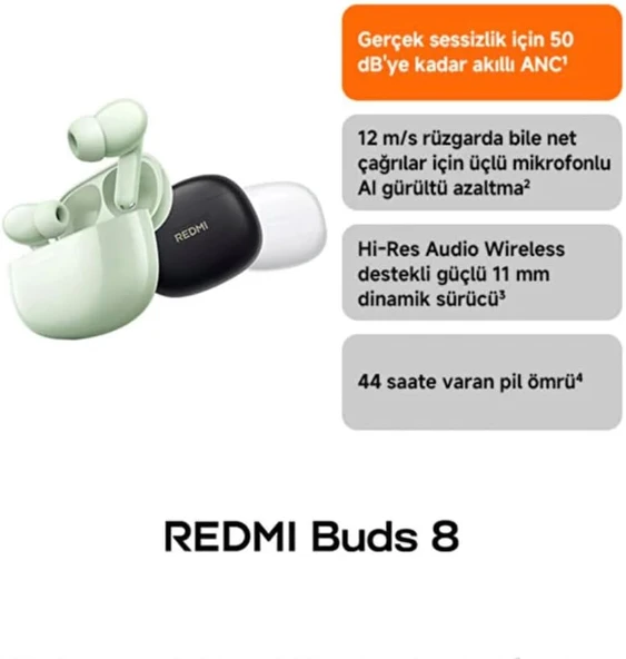 Xiaomi REDMI Buds 8 Beyaz - Resim 2