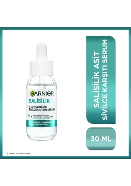Garnier 7 Day Clinical Sivilce Karşıtı 30 ml Salisilik Asit Serum ürün görseli 1