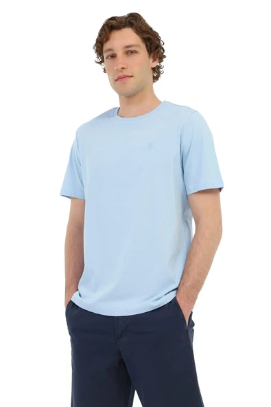 Lumberjack Ct102 0 Yaka Erkek Tshirt - Acik Mavi ürün görseli 1