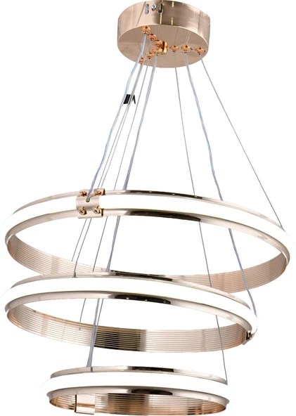 ARTEMIS MODERN GOLD LED SARKIT AVİZE,3 RENK YANABİLEN MODERN AVİZE,SALON LED AVİZE ürün görseli 1