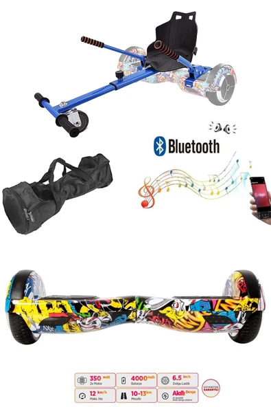 Citymate Elektrikli Kaykay Hoverboard Akıllı Denge 6.5 Inch + HoverKart + Çanta EXTREM PAKET D01 ürün görseli 1