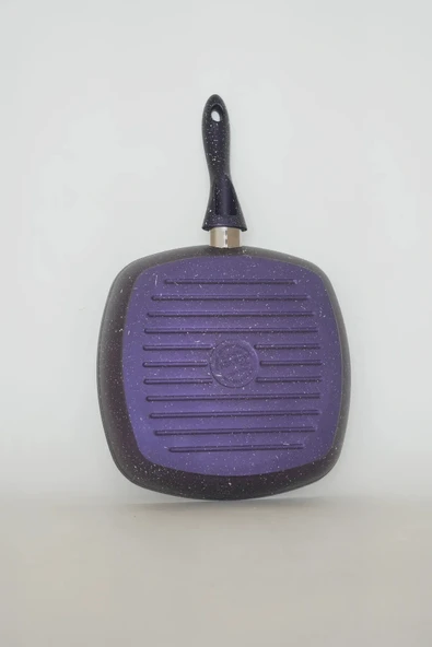 Seramik 28cm Grill Tava - Mor - Resim 2