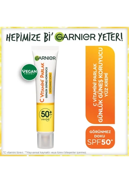 Garnier C Vitamini Görünmez Doku 40 ml 50 Faktör Güneş Kremi ürün görseli 1