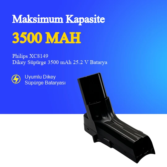 Philips XC8149 Dikey Süpürge 3500 mAh 25.2V Batarya ürün görseli 1
