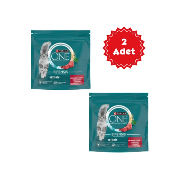 Purina One Sığır Etli Yetişkin Kedi Maması 750gr x 2 Adet ürün görseli 1