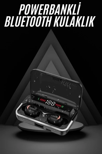 Bluetooth Kulaklık Dijital Şarj Göstergeli Powerbankli Bass Özellikli Kablosuz Kulakiçi 5.1 Mikrofonlu ürün görseli 1