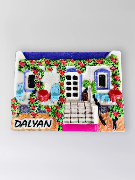 DALYAN Polyester Kabartmalı Magnet 7x5cm Dekoratif Hediyelik Buzdolabı Süsü (Kod:1401) ürün görseli 1