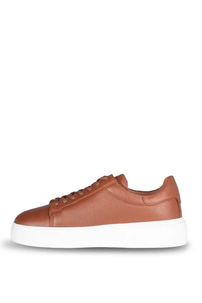 Solmaz Tmmy Taba Hakiki Deri Sneaker Ayakkabı - Resim 4