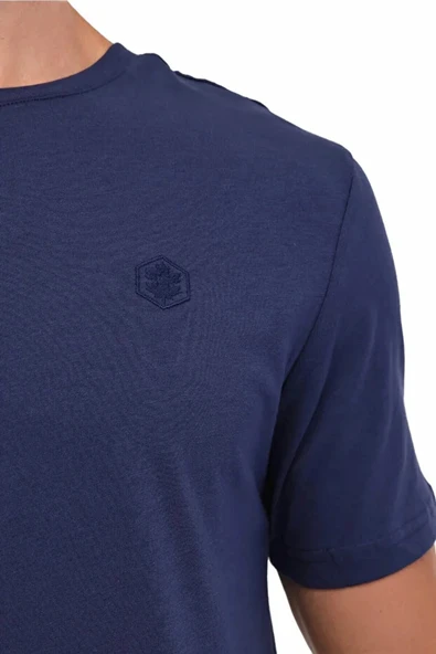 Lumberjack Ct102 0 Yaka Erkek Tshirt - Lacivert - Resim 4