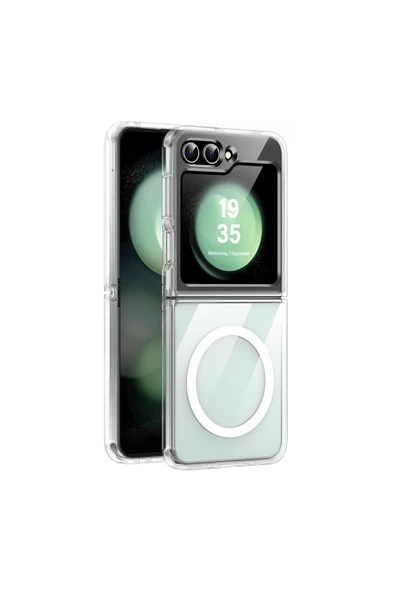 Samsung Z Flip 5 Şeffaf Magsafe Kılıf MTL SAFE ürün görseli 1