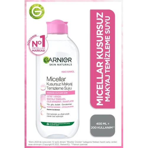 Garnier Micellar Kusursuz Makyaj Temizleme Suyu 400 Ml ürün görseli 1