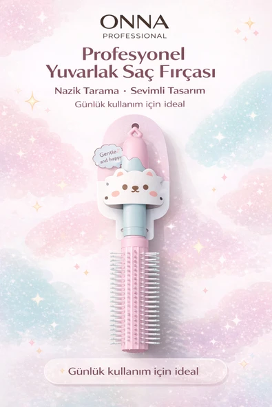 Sibelon Isıya Dayanıklı Yanmaz Smile Fön Fırçası / Saç Fön Tarağı 1 Adet ürün görseli 1